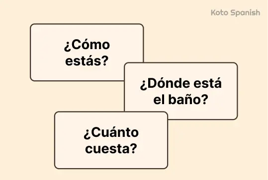 Most common questions in Spanish 1